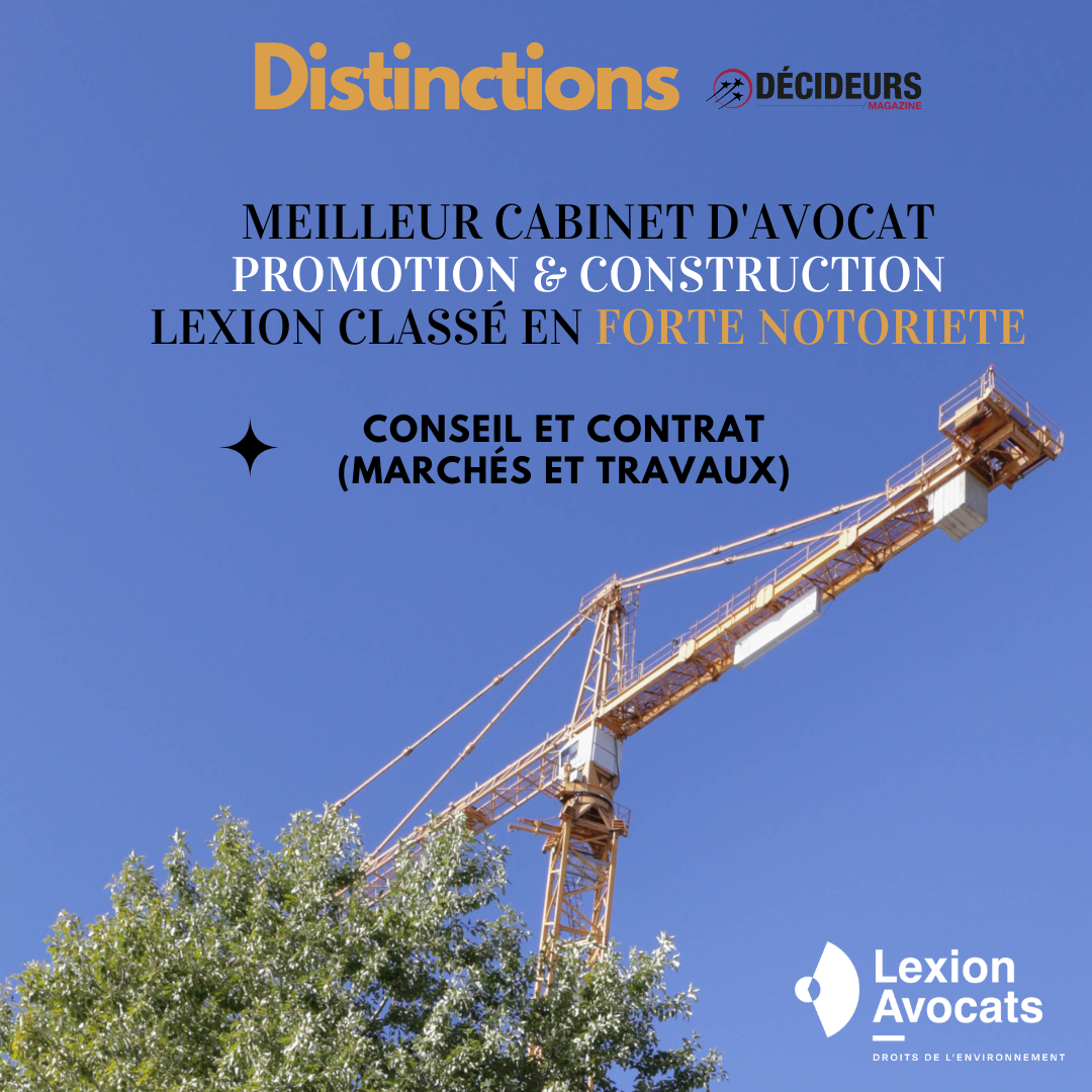 meilleur cabinet d'avocat promotion immobilière forte notoriété